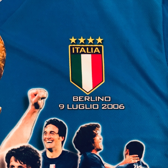 Italy World Cup Soccer Champs 2006 mesh tee, L - Picture 5 of 6